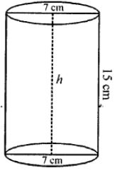 Find the curved surface area and the total surface area of a right circular cylinder whose height is 15 cm and the diameter of the cross-section is 14 cm.