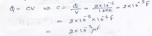 Ans 1 Capacitors and Dielectrics Nootan Solutions ISC Physics Class-12 Nageen Prakashan