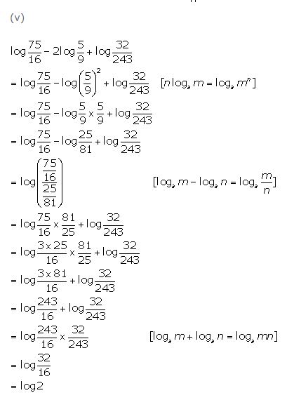 Ans 1 Exercise 8 B Logarithms ICSE Class-9th Concise Selina Maths Solutions