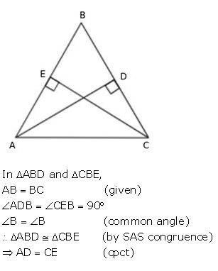Ans 12 Exercise - 9 B Triangles (Congruency in Triangles) ICSE Class-9th Concise Selina Maths Solutions