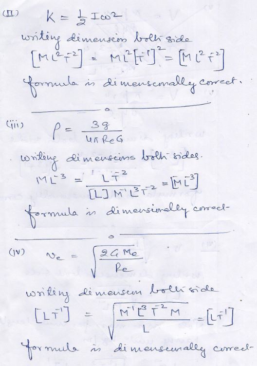 Dimensional Analysis Nootan Solutions Nageen Prakashan ISC Physics ...