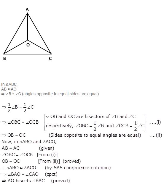 Ans 17 Exercise - 9 B Triangles (Congruency in Triangles) ICSE Class-9th Concise Selina Maths Solutions