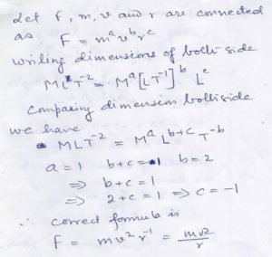 Ans 18 Dimensional Analysis Nootan Solutions ISC Physics Class-11