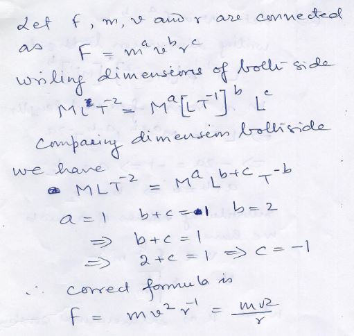 Dimensional Analysis Nootan Solutions Nageen Prakashan ISC Physics ...