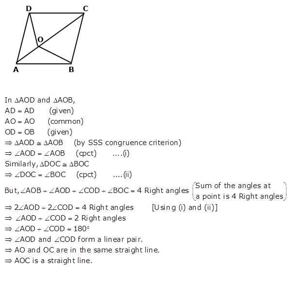 Ans 19 Exercise - 9 B Triangles (Congruency in Triangles) ICSE Class-9th Concise Selina Maths Solutions