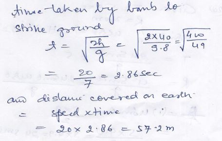 Ans 25 Motion in a Plane Nootan Solutions ISC Physics Class-11 Nageen Prakashan