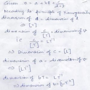 Ans 4 Dimensional Analysis Nootan Solutions ISC Physics Class-11
