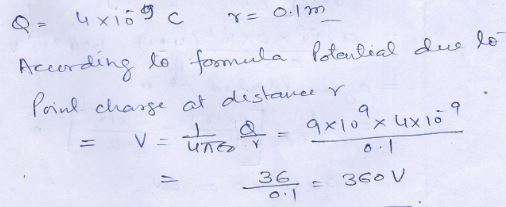 Nootan Solutions Electric Potential Energy ISC Physics Class-12 Nageen ...