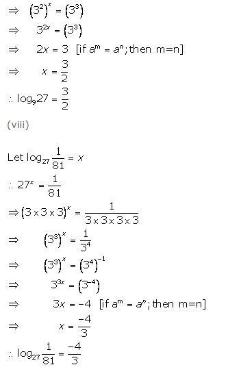 Ans 4 Exercise 8 A Logarithms ICSE Class-9th Concise Selina Maths Solutions