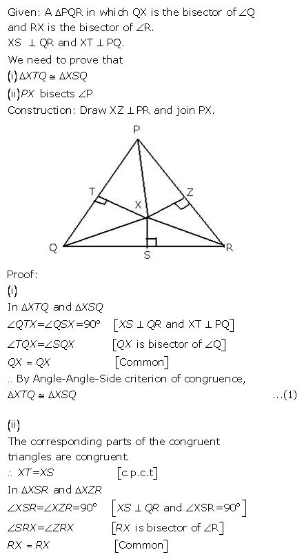 Ans 5 Exercise - 9 B Triangles (Congruency in Triangles) ICSE Class-9th Concise Selina Maths Solutions