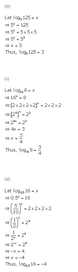 Ans 7 Exercise 8 A Logarithms ICSE Class-9th Concise Selina Maths Solutions