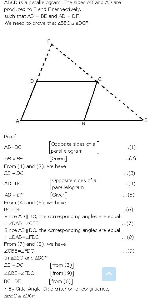 Ans 7 Exercise - 9 B Triangles (Congruency in Triangles) ICSE Class-9th Concise Selina Maths Solutions