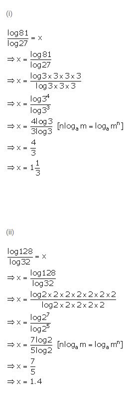 Ans 8 Exercise 8 B Logarithms ICSE Class-9th Concise Selina Maths Solutions