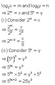 Ans 9 Exercise 8 A Logarithms ICSE Class-9th Concise Selina Maths Solutions