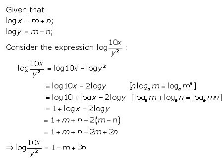 Ans 9 Exercise 8 B Logarithms ICSE Class-9th Concise Selina Maths Solutions