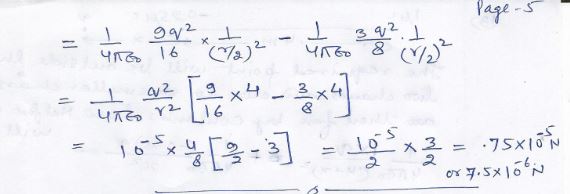 Numericals -11 Chap-1 Electric Charges and Fields ISC Nootan Physics Class-12