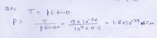 Numericals -32 Chap-1 Electric Charges and Fields ISC Nootan Physics Class-12