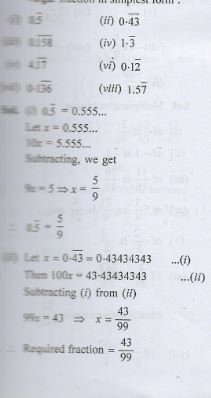 Rational And Irrational numbers RS Aggarwal Goyal Class 9 Exe-1.1 Questions7