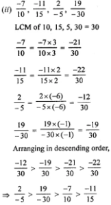 Question 7. Arrange the following rational numbers in descending order:
