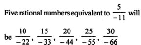 Question 1. Write five rational numbers equivalent to 5/-11