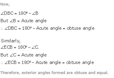 Ans 1 Exercise - 10 B Isosceles Triangles ICSE Class-9th Concise Selina Maths Solutions