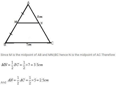 Ans 1 Exercise - 12 A Mid Point And Its Converse ( Including Intercept Theorem ) Concise Class-9th Selina ICSE Maths