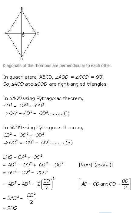 Ans 10 Exercise - 13 B Pythagoras Theorem Concise Class-9th Selina ICSE Maths-compressed