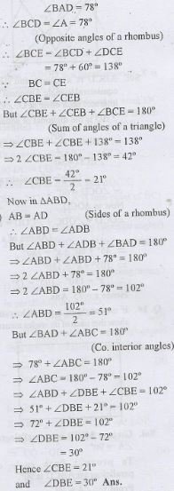 Ans 12 Exercise - 11 A Quadrilaterals ICSE Class-9th RS Aggarwal Maths Goyal Brothers