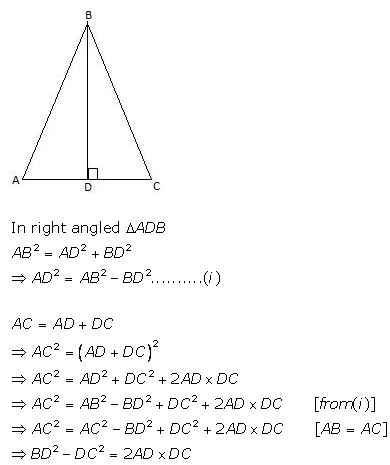 Pythagoras Theorem Class-9th Concise Selina ICSE Maths Solutions - ICSEHELP