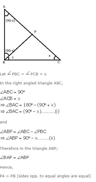 Ans 15 Exercise - 10 A Isosceles Triangles ICSE Class-9th Concise Selina Maths Solutions