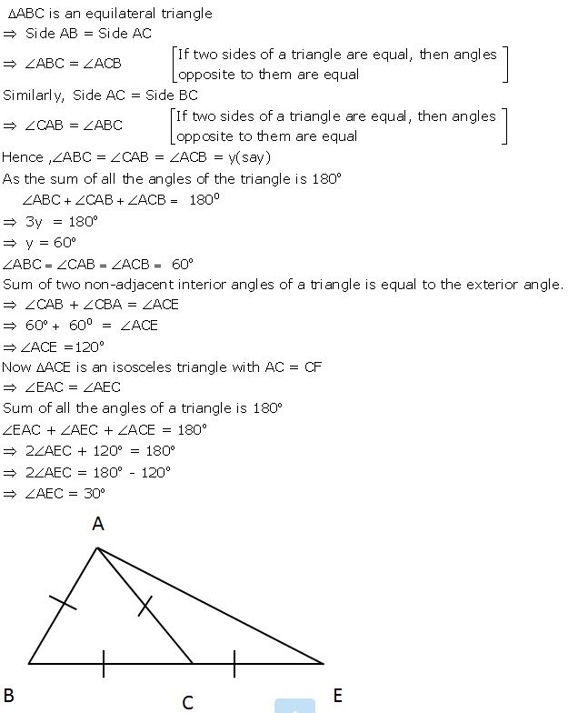Ans 16 Exercise - 10 A Isosceles Triangles ICSE Class-9th Concise Selina Maths Solutions
