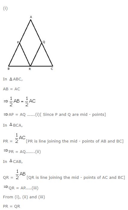 Ans 16 Exercise - 10 B Isosceles Triangles ICSE Class-9th Concise Selina Maths Solutions