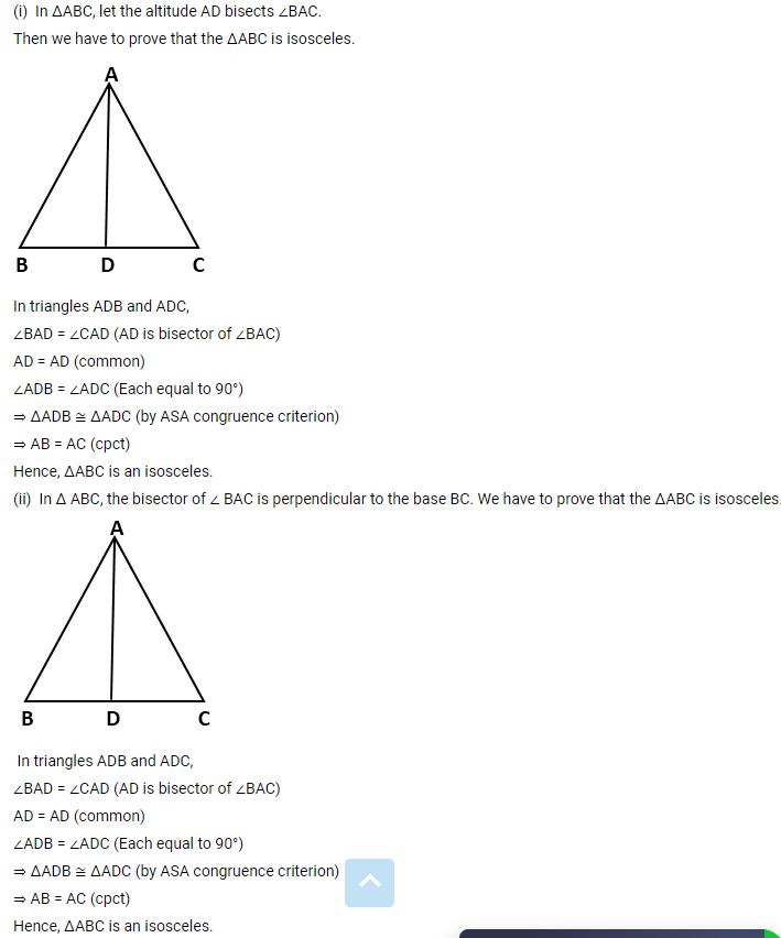 Ans 19 Exercise - 10 A Isosceles Triangles ICSE Class-9th Concise Selina Maths Solutions