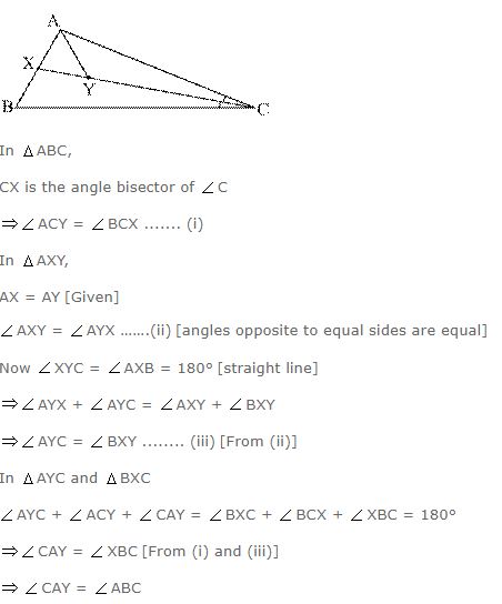 Ans 19 Exercise - 10 B Isosceles Triangles ICSE Class-9th Concise Selina Maths Solutions