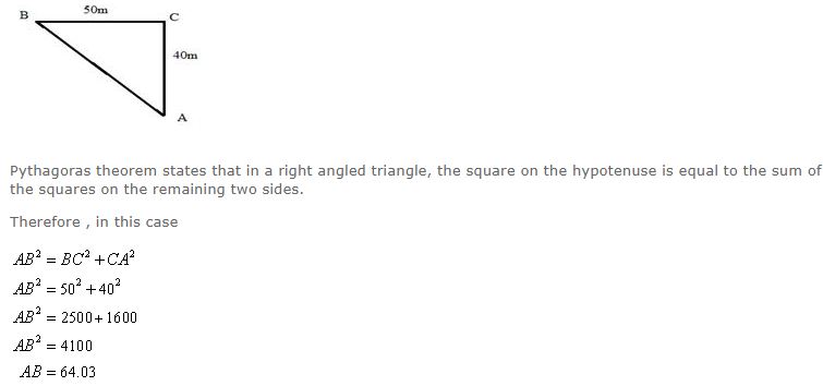 Ans 2 Exercise - 13 A Pythagoras Theorem Concise Class-9th Selina ICSE Maths