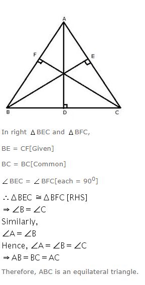 Ans 23 Exercise - 10 B Isosceles Triangles ICSE Class-9th Concise Selina Maths Solutions