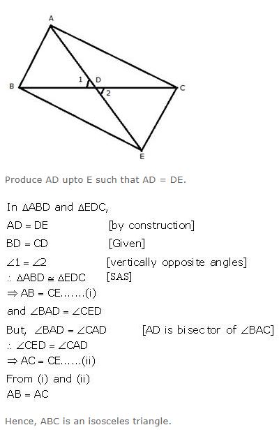 Ans 25 Exercise - 10 B Isosceles Triangles ICSE Class-9th Concise Selina Maths Solutions