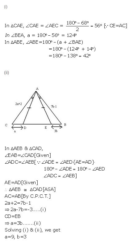 Ans 27 Exercise - 10 B Isosceles Triangles ICSE Class-9th Concise Selina Maths Solutions