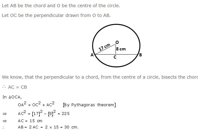 Ans 3 Exercise-17 A Circle Theorem Concise Class-9th Selina ICSE Maths