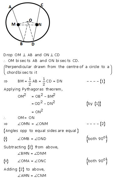 Ans 3 Exercise-17 B Circle Theorem Concise Class-9th Selina ICSE Maths