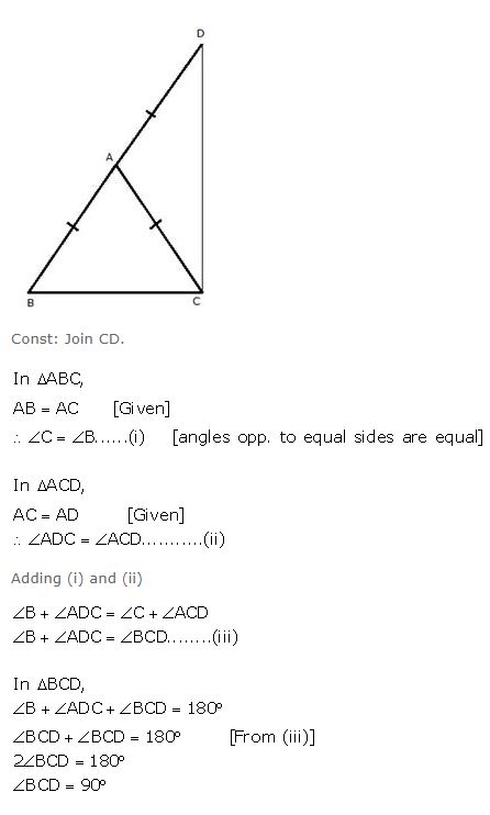 Ans 4 Exercise - 10 B Isosceles Triangles ICSE Class-9th Concise Selina Maths Solutions