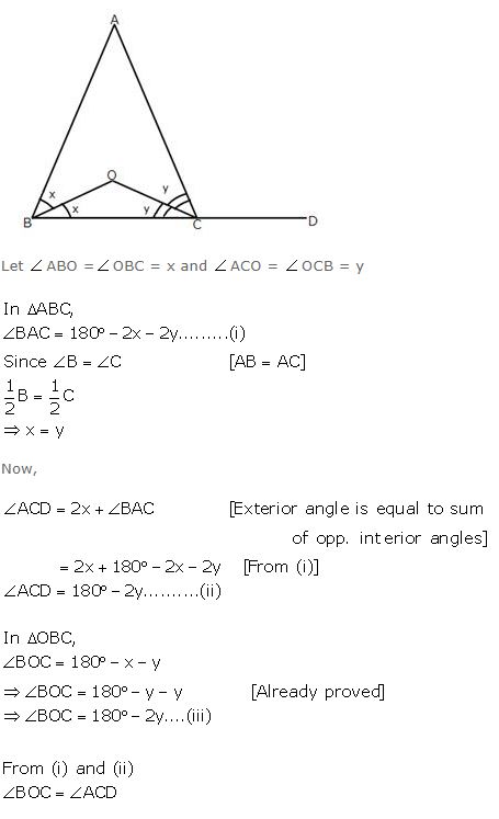 Ans 5 Exercise - 10 A Isosceles Triangles ICSE Class-9th Concise Selina Maths Solutions