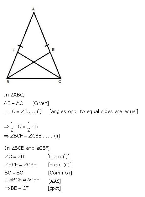Ans 6 Exercise - 10 B Isosceles Triangles ICSE Class-9th Concise Selina Maths Solutions