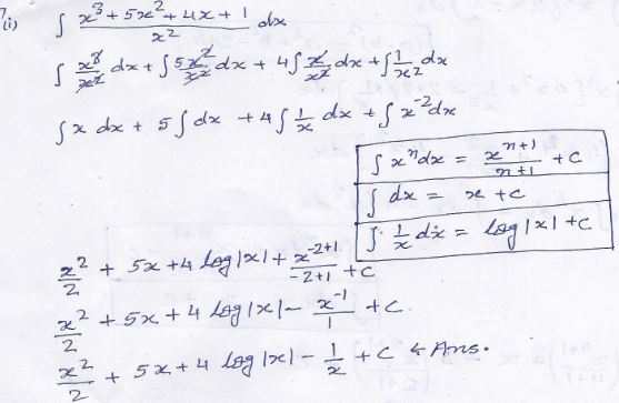 Integrals ML Aggarwal ISC Class-12 Understanding APC Maths Solutions ...