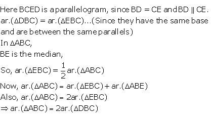 Ans 8 Exercise - 16 C Area Theorem Concise Class-9th Selina ICSE Maths