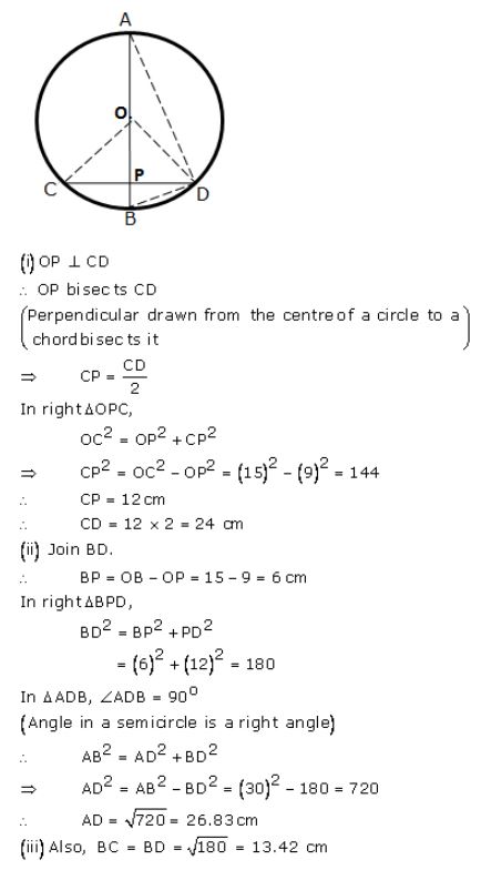 Ans 8 Exercise-17 A Circle Theorem Concise Class-9th Selina ICSE Maths