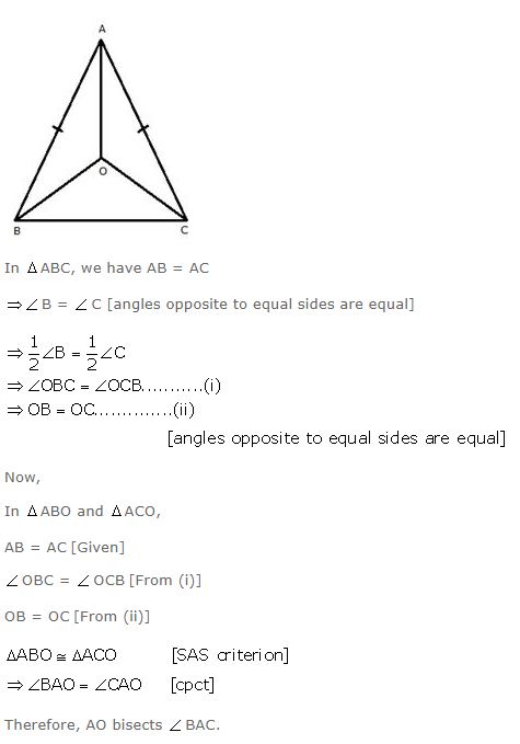 Ans 9 Exercise - 10 B Isosceles Triangles ICSE Class-9th Concise Selina Maths Solutions