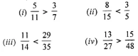 Question 4. Fill in the boxes by the symbol < or > to make the given statements true: