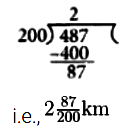 Question 8. Convert 2435 m to km and express the result as mixed fraction.