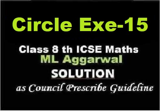 ML Aggarwal Circle Exe-15 Class 8 ICSE Ch-15 Maths Solutions
